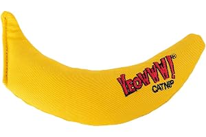 Rosewood Yeowww Banana 8 12402 00004 1 Plyschleksak med kattmynta, Gul, Röd, En Storlek