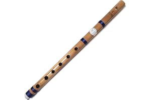 ERADIUS Beginners to Professional Indian Bamboo Flute Concert Natural Scale C 13 inch Fipple Flute Bamboo Bansuri Vansali