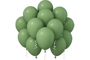 Jobkoo Luftballons Grün, 12 Zoll Matt Salbeigrün Latex Ballon 30 Stück, Boho Eukalyptus Grüne Party Ballons, Avocado Sage Grün Helium Luftballon Olivgrüne Für Geburtstag Babyparty Hochzeit Party Deko