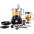 Hamilton Beach Food Processor 1000W, 3.5L bowl and 11 attachments - blender, citrus juicer, grinder mill, chopper and more to knead dough, emulsify, french fry slice and grate, FP1012-ME