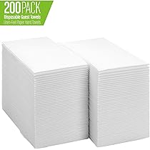 Einweg-Handtücher Mit Leinen-Gefühl – 100 Stück, 20x40 Cm, Dick & Saugfähig | Für Gäste, Badezimmer & Events