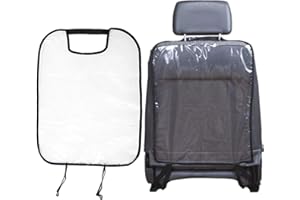 FURNRUBDEN NA 2 Pack of Transparent Car Seat Protectors Child Cover Kick Mat for Car Seat Back