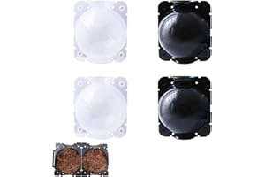 YHUASIA zfdg 4 Stück Pflanzenwurzelgerät,Propagation Ball,Pflanze Wurzel Growing Box,Pflanzen Wurzeln Wachsen Box,für Hochdruck-Pfropfpflanzen-Wurzelsteuerung Die Pflanzenvermehrung(Schwarz)