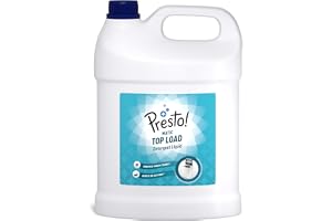 Amazon Brand - Presto Matic Top Load Liquid Detergent 5 Litre Removes Tough Stains Gentle On Clothes Protects Fabric Color Bleach-Free & Phosphate-Free