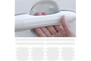 CompraFun Film Protecteur pour Poignée de Porte de Voiture, 8 Pcs Universel Autocollant Voiture Transparent Autoadhésive pour Poignée de Porte, Anti-Rayures, pour Plupart des Poignées de Porte