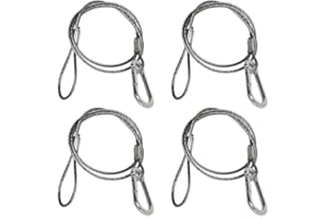 4x Chauvet DJ CH-05 Safety Cable Bond with threaded carabiner 800mm