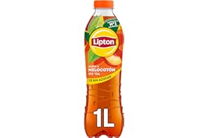 Lipton Té helado con sabor a melocotón, cero azúcar y bajo en calorías, botella de 1 litro