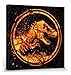 Produktbild 1art1 115433 Jurassic World - Das Gefallene Königreich, Logo Poster Leinwandbild Auf Keilrahmen 40 x 40 cm