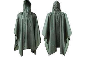 ElifeAcc Waterproof Poncho Multifunctional Rain Poncho Adult Waterproof for Outdoor Activities