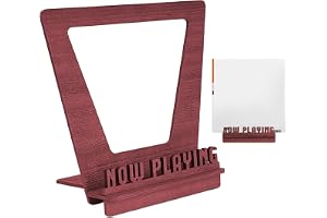 Wood Record Holder, Now Playing Wood Stand 5.47x8.46in Lightweight LP Storage Set, Portable Album Display Shelves, Wooden Sto