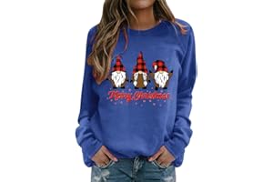 JOKELOMPLE Felpa Donna Natale - Oversize Pullover Natale Maglione Natalizio Famiglia Morbido Elegante Natale Renna Maglie Felpa Christmas Sweatshirt Natalizia Felpa Termica Montagna