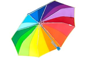 IX-BRELLA Mini paraguas multicolor de bolsillo, 16 colores del arco iris con 97 cm de diámetro de iX Brella