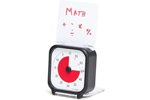 Time Timer TT03B-W Minutnik, Czarny/Biały, 9,7 x 8 x 4,3 cm