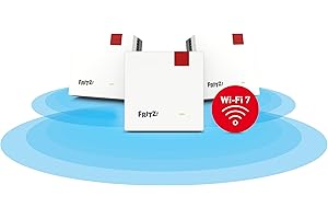 FRITZ!Mesh Set 1700 3er-Set | schnelles Wi-Fi 7 bis zu 3.600 MBit/s | WLAN-Abdeckung für 5-7 Räume | ideal für Internetrouter oder Glasfasermodem (ONT) | einfache Einrichtung | Made in Europe