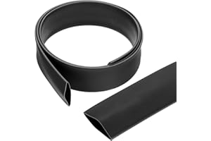 sourcing map 19.1mm Heat Shrink Tubing Waterproof, 3:1 Dual Wall Marine Adhesive Lined Industrial Heat Shrink Tube Wiring Wrap 3ft 3/4 Inch, Black-1m