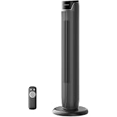 PELONIS Kule Fan, Uzaktan Kumanda, 38dB Fısıltı Sessizliği, 5 Hız Kademesi ve 4 Mod, LED Ekran, 15h Zamanlayıcı, 90&deg; Salınım