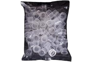 BONTAND 100 Piezas De Plástico Microblading Tinta Del Tatuaje Taza Del Casquillo De Pigmento Claro Tamaño Soporte Del Contenedor M Para Tip Apretón De La Aguja Del Tatuaje Supplis