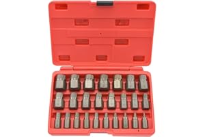 NEIKO 04204A Hex-Head Multispline Vida ve Cıvata Çıkarıcı Seti, Kolay Çıkan Vida Çıkarma, Kırık Cıvata Sökücü, Soyulmuş Bağla