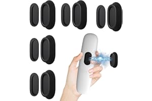 ZDNT 5 Stück minimalistische schwarze Silikon-Fernbedienungshalter, stark haftende Wandhalterung für TV- und Klimaanlagen/Fernbedienungen
