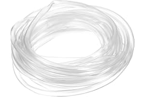 QUARKZMAN Tube en PVC, 4mm ID x 5mm OD x 0.5mm Épaisseur, Tuyau D'Eau en Vinyle Transparent de 4m de Long, Tuyau D'Eau en Plastique Léger et Flexible pour L'Aquaponie