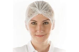HYGIENICAL BETRIEBSBEDARF Einweghaube, Haarschutzhaube - PP Vlies, Einweghaarnetz aus Polypropylen-Vlies, leicht - im Sparpack oder im Spender, Farbe:weiß, Größe:extra groß