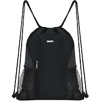 Showudesigns Pug Dog String Backpack - Black Gym Cinch Bag For School, Sports, Travel (13.4" X 16.1")