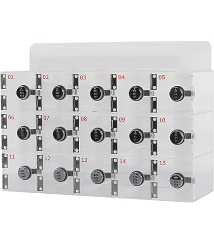 Armadietto Porta Cellulare Trasparente - Con Serratura, 6 Slot, Per Aule, Uffici, Palestre - Foto 4