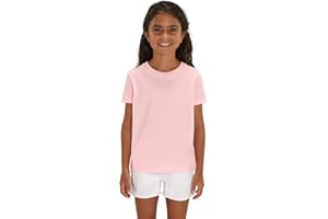 Hilltop Camiseta para Niños. Hecho con 100% Algodón Orgánico para Niños y Niñas. Ideal para Estampación (ej.: con Láminas Transfer, Láminas Foil Textil)