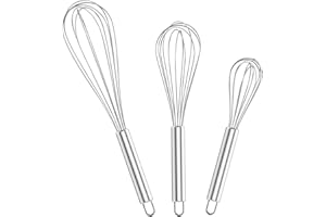 HDRNT Schneebesen Set Edelstahl,Rührbesen 3 Stück Enthält,(22 cm 26 cm 30 cm) ideal zum Mischen Rühren von Teig und Eiern hochwertiges Küchengerät für professionelle, Backzubehör für jede Küche