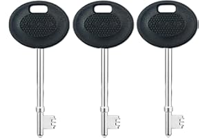 ROKEL Radar Disabled Toilet Key UK – 3 Black Metal Key for Public Accessible Toilets. Durable, Waterproof, Easy Turn Access, Universal Fit for Elderly & Mobility Impaired Users (Black, 3 Pack)