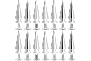 GORGECRAFT 30 Set 20mm Borchie A Punta in Argento Lega di Metallo Cono Punk Rotondo Vite Posteriore Borchie A Punta Decorazione Artigianale in Pelle Albero Piccoli Rivetti per Abbigliamento in Pelle