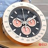 JRZSNLJY Kreisrunde leuchtende Uhr stumm ansehen Wohnzimmer Schlafzimmer modernen minimalistischen Stil kreative 14 Zoll Rose Gold Schwarz Braun Gold