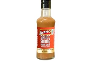 AYAM, Sauce Salade au Sésame grillé, Sucrée-Salée, crémeuse, Sauce japonaise, Sans gluten, Sans conservateurs, 205 ml