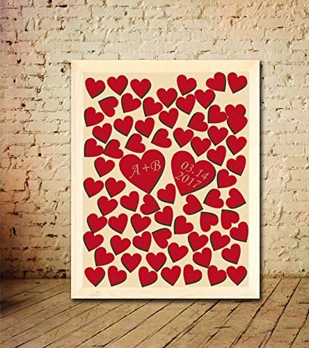 Wedding Guest Book Alternative Wood Drop Box Personalized Bride and Groom Name with Wedding Date for Wedding Gifts_5