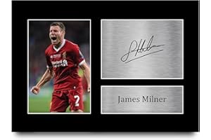 HWC Trading James Milner Liverpool Gifts Printed Signed Autograph Picture for Fans and Supporters - A4