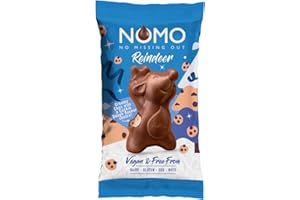 ‎NOMO NOMO Rentiere Cookie Dough | 20 Stück | VEGAN | LAKTOSEFREI, GLUTENFREI, EIFREI, NUSSFREI | für Allergiker | zertifizierter Kakao | vegane Weihnachten