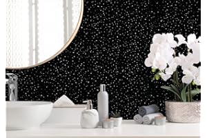 Proclad - Aquabord Black Sparkle Premium PVC 3 Wall Panelling Kit, Wall Cladding Panels with Tongue and Groove, Wall Panelling, Ideal Alternative for Wall Tiles in All Home Areas