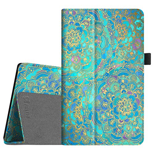 Fintie Folio Hülle für Amazon Fire HD 8-Hülle (8-Zoll-Tablet, 7. Generation - 2017) - Premium Kunstleder Schutzhülle Tasche mit Standfunktion, Jade