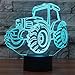 Produktbild Neuheit Traktor 3D Illusion Lampe führte Nacht Licht mit 7 Farben blinken & Touch-schalter USB-Stromversorgung Schlafzimmer Licht Schreibtischlampe Lampen für Kinder Geburtstag Geschenke Haus Dekoration