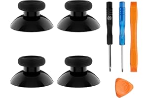 inRobert 4pcs thumbsticks de remplacement compatibles avec les manettes Xbox Series X/s avec tournevis et outil de levier de levier (noir)