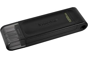 Kingston DataTraveler 70 - DT70/128GB Unidad Flash USB-C, Negro