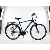 Dorello 28 Jant Elektrikli Bisiklet Orta Motor 48V 1000W Siyah | LED Ekranlı, Y&uuml;k Taşıma Aksesuarlı, &Ccedil;amurluklu, Mavi Detaylı