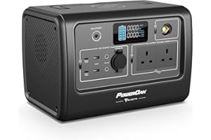 POWEROAK BLUETTI EB70 Portable Power Station with 716Wh Lithium Battery Solar Generator 1000W Inverter AC 230V / DC 12V / USB Outlets Outdoor Backup Power Supply for Travel Camping RV Emergency