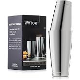 WOTOR Boston Weighted Cocktail Shaker Set Stainless Steel 530ml 830ml Metal Beverage Mixer for Bartenders Professional Bar To
