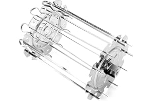 DULKET Barbecue Skewer Cage, Stainless Steel Skewer Pin Cage, Barbecue Rotisserie Meat Skewer, Rotisserie Cage, Barbecue Cage Barbecue Grill Oven Tools