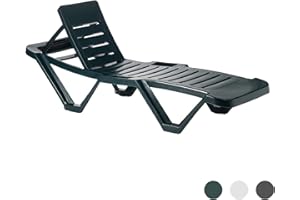 Resol Stylish Garden Lounger - Durable and UV Resistant - Green