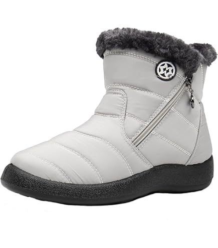 Produktbild von Winterboots Damen Gefüttert Wasserdicht Mit Fell 40 42 Absatz Winterstiefel Schneestiefel Hohe Stiefel Boots Schuhe Warm Winter Trekkingschuhe Schlupfstiefel Schneeschuhe Wanderschuhe Winterschuhe
