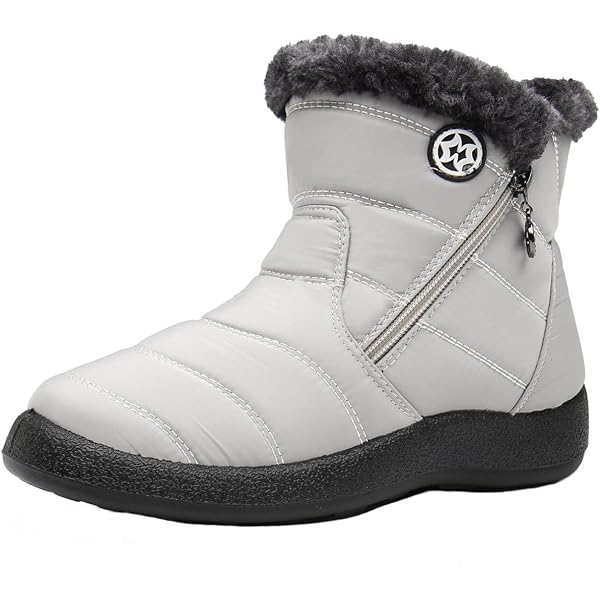 Surttan Stivaletti da Donna Neve Scarponcini da Neve con Calde Foderato Stivali da Trekking Boots Donna Dopo Sci Resistente Comode Scarponi Invernali Inverno Platform Scarpe Sci Morbidi all'Aperto
