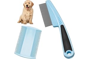 ATENNY 2 Pcs Flea Comb Lice Combs Lice Comb for Cats Dogs Rabbits Pets Comb Grooming Comb for Cat and Dog Rabbit Pet
