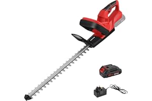 ADREAM Cordless Hedge Trimmer, 20V 2.0Ah Electric Hedge Trimmer, 480mm Cutting Length & 15mm Cutting Width Blade, Lightweight Handheld Garden Cutter with Battery and Charger Included